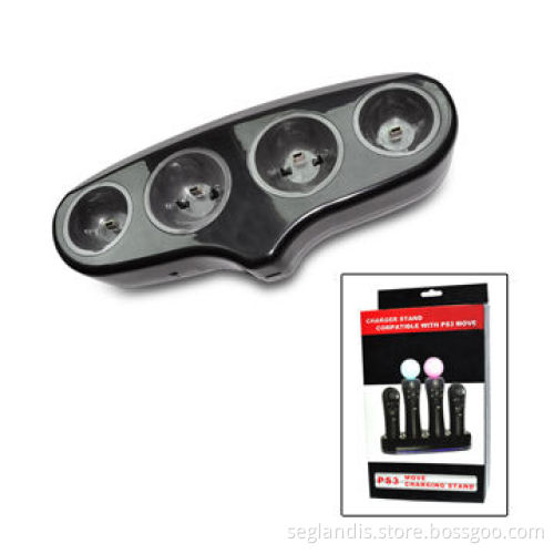 4-in-1 Charge Station with Blue Light, Nice Design, Suitable for PS3 Move